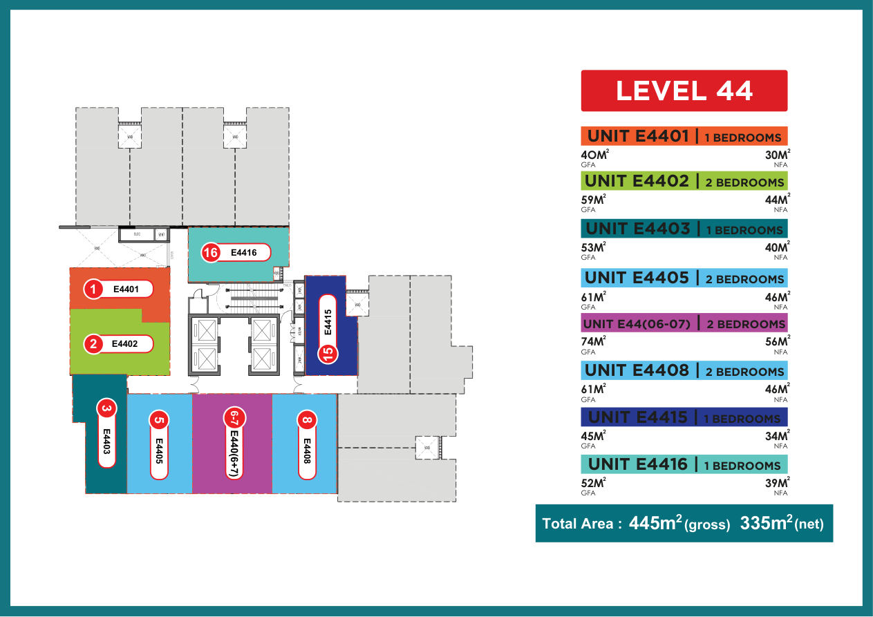 Level 44 (Block E) — sales kit